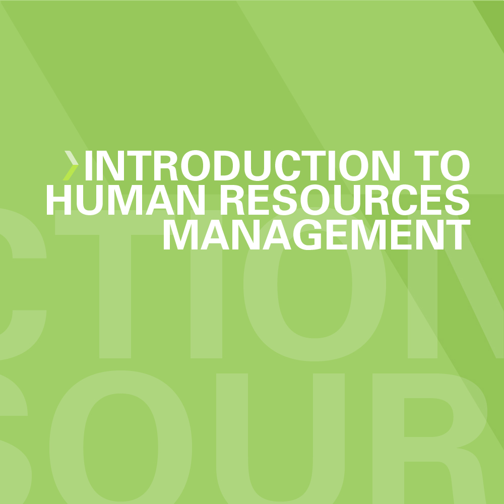 Introduction to Human Resource Management 